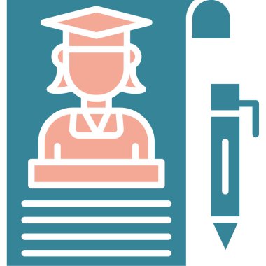 Öğrenci. Web simgesi basit illüstrasyon