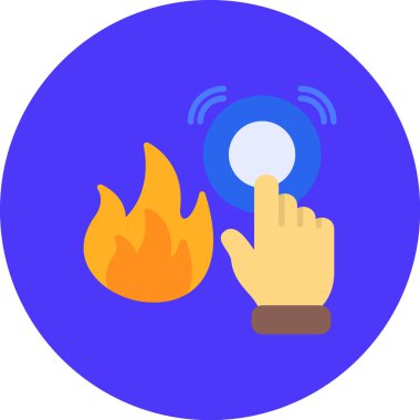 Bir ateş simgesinin vektör illüstrasyonu