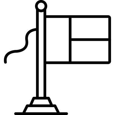 Yapı endüstrisi vinç simgesi ana hatları biçiminde