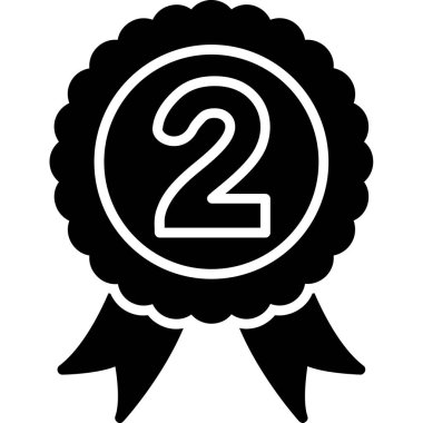 iki numaralı simge, vektör illüstrasyonu