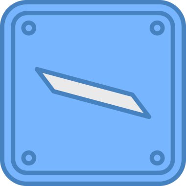 Kesme tahtası simgesi. Web için basit bir tahta vektör simgesi çizimi