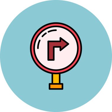 Yol simgesi vektör illüstrasyonu