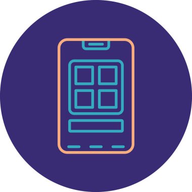 vektör akıllı telefon simgesi, basit vektör illüstrasyonu