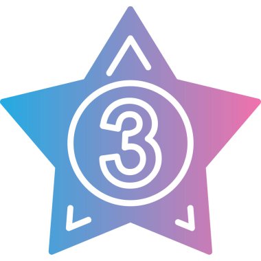 üç yıldız simgesi, vektör illüstrasyonu