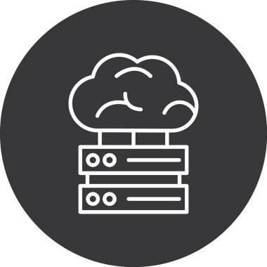 bulut hesaplama vektörü simgesi