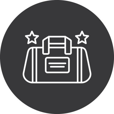 Sırt çantası. Web simgesi basit illüstrasyon