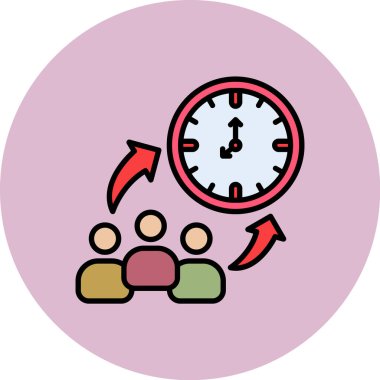 zaman yönetimi simgesi, vektör illüstrasyon tasarımı