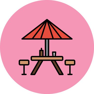 Sandalye. Web simgesi basit illüstrasyon