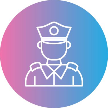 Polis vektör simgesi modern basit illüstrasyon