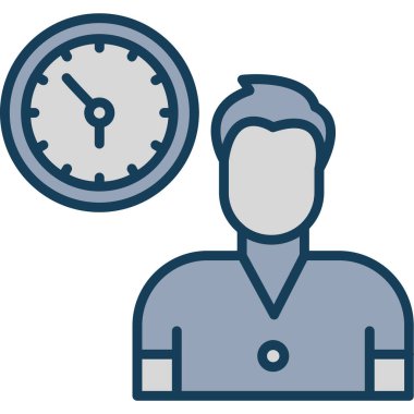 Çalışma Saatleri, Her Kullanım İçin Basit Vektör Simgesi