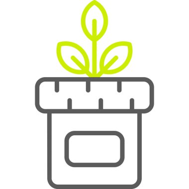 Bitki. Web simgesi basit illüstrasyon