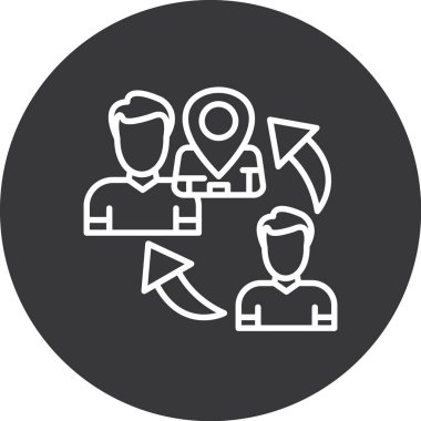 İş insanları simgesinin vektör illüstrasyonu