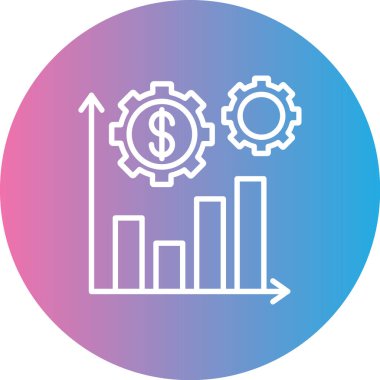 İş ve finans ikonu kavramının vektör illüstrasyonu