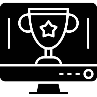 Ödülü Kupası simge vektör çizim