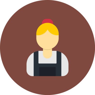 Kadın düz vektör simgesi