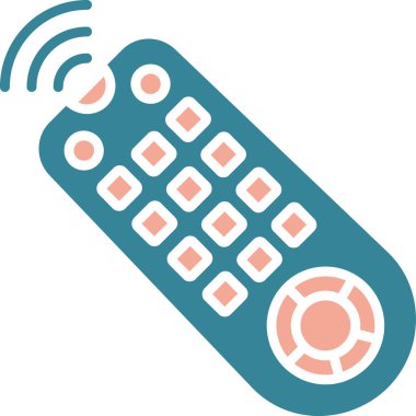 kablosuz uzaktan kontrol simgesi düz biçiminde