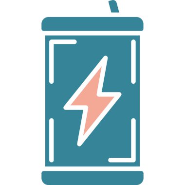 Bir pil simgesinin vektör çizimi