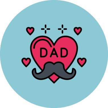 izole babalar günü ikon vektör tasarımı