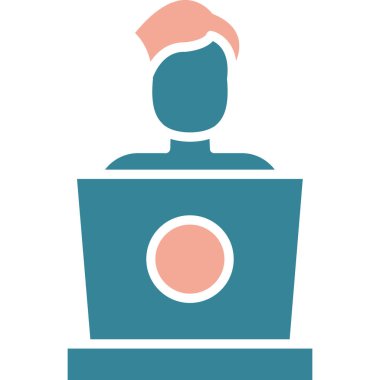 iş adamı simgesi vektör illüstrasyonu