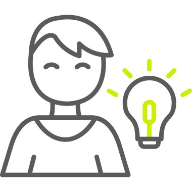 fikir ampul, vektör çizim