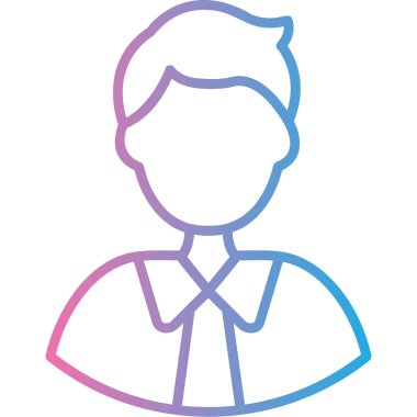 erkek çocuk simgesi taslak tarzında