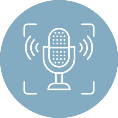 Mikrofon. Web simgesi basit tasarım