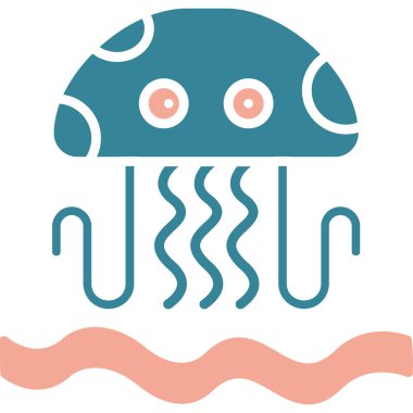 ahtapot web simgesi, basit vektör illüstrasyonu