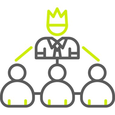 kral lideri düz simgesi