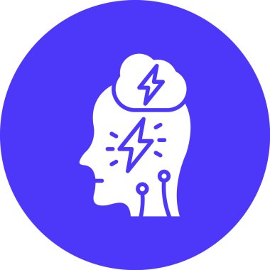 Beyin. Web simgesi basit illüstrasyon