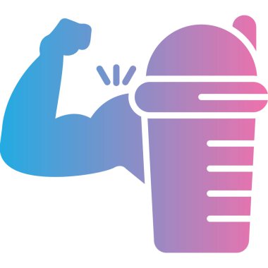 Güçlü pazıları olan güçlü bir adamın vektör çizimi