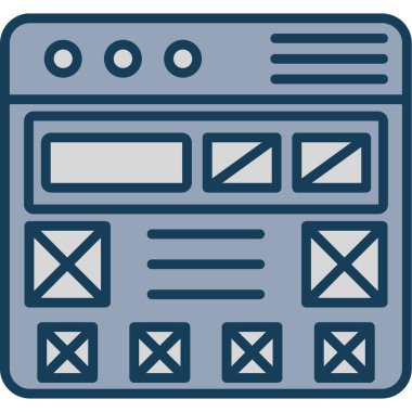 Web tasarım tarayıcı simgesi - taslak biçimi