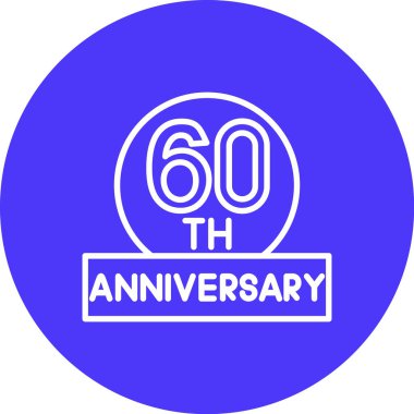 50. yıl dönümü mavi vektör çember tasarımı çizimi