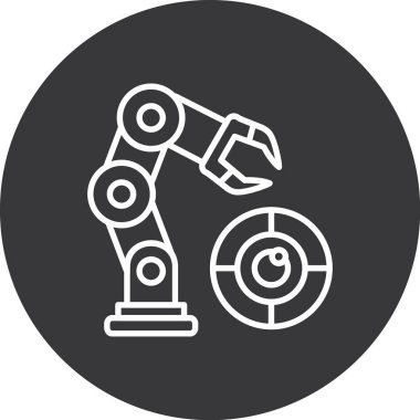 Robot robot simgesi vektör illüstrasyonu