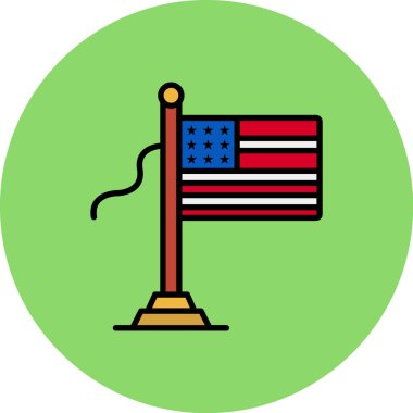 Bayrak. Web simgesi basit illüstrasyon