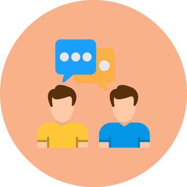 Konuş. Web simgesi basit illüstrasyon