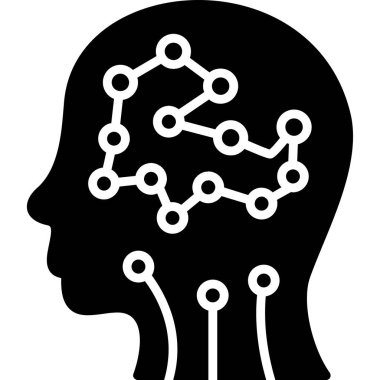 beyin ikonu vektör illüstrasyonu