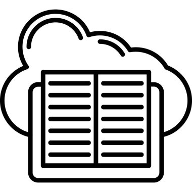 bulut hesaplama simgesi, vektör illüstrasyonu