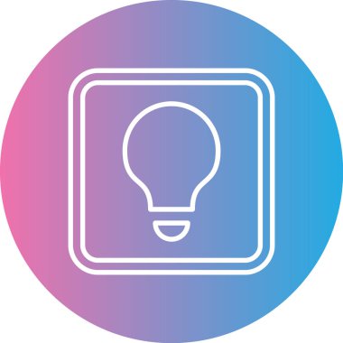 Eşsiz Ampul Vektör Satırı Simgesi