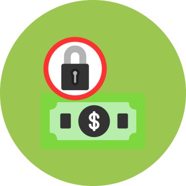 Dolar işareti simgesi, vektör illüstrasyonu, tasarım