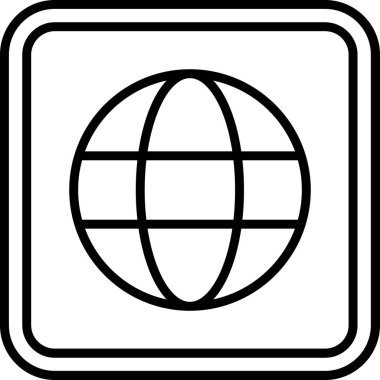 Küresel simge vektör illüstrasyonu