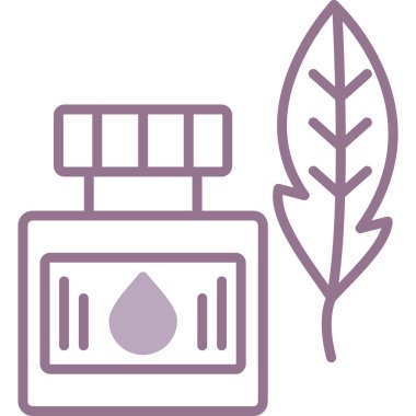 Yaprak ikonlu yağ şişesi