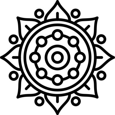 Çiçek. Web simgesi basit illüstrasyon