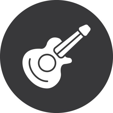 gitar simgesi, modern tasarım, vektör illüstrasyonu