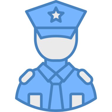 polis simgesi vektör illüstrasyonu