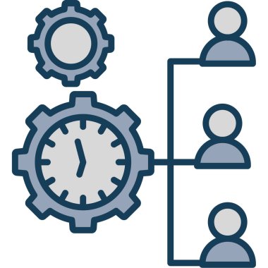 Zaman yönetimi simgesi vektör illüstrasyonu