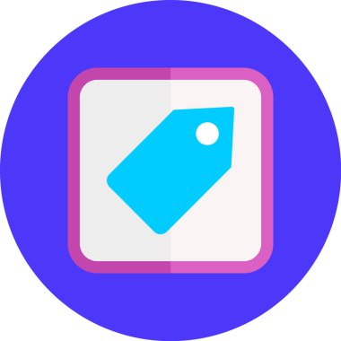 etiket simgesi, vektör çizimi