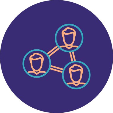 Bir grup insanın vektör çizimi