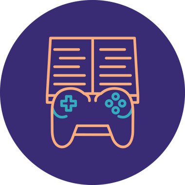 Oyun modern simgesinin vektör illüstrasyonu