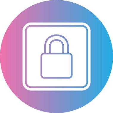 Kilit. Web simgesi basit illüstrasyon