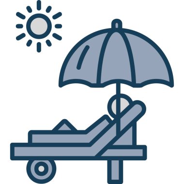 Tek bir simge tasarımının vektör illüstrasyonu